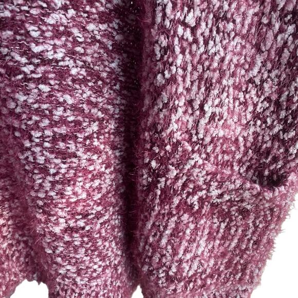 Lane Bryant Cardigan Women's Size 18 20 Open Front Pink White Sweater Fluffy - Picture 5 of 13